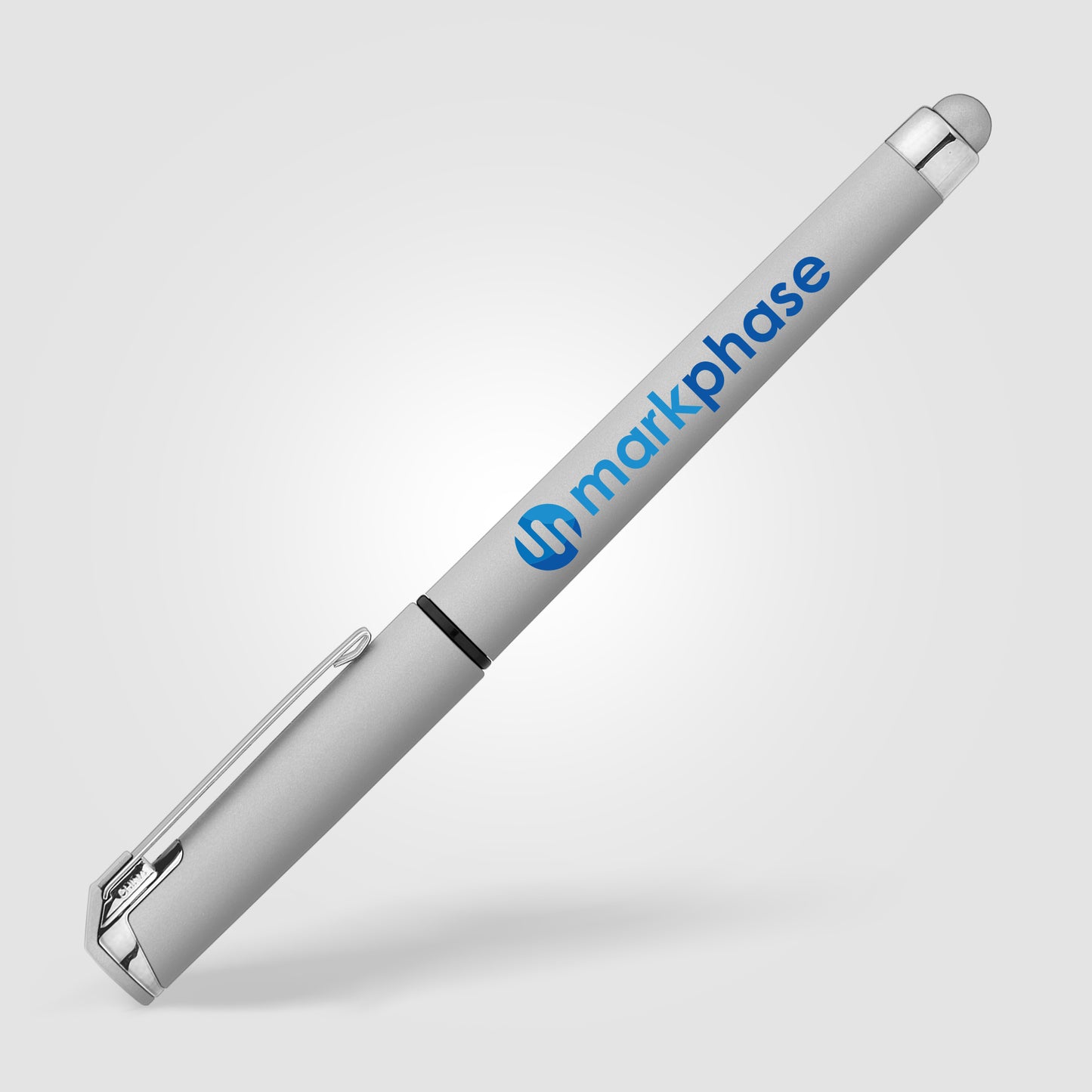Silver (Barrel) Islander Softy Monochrome Metallic Stylus Gel Pen