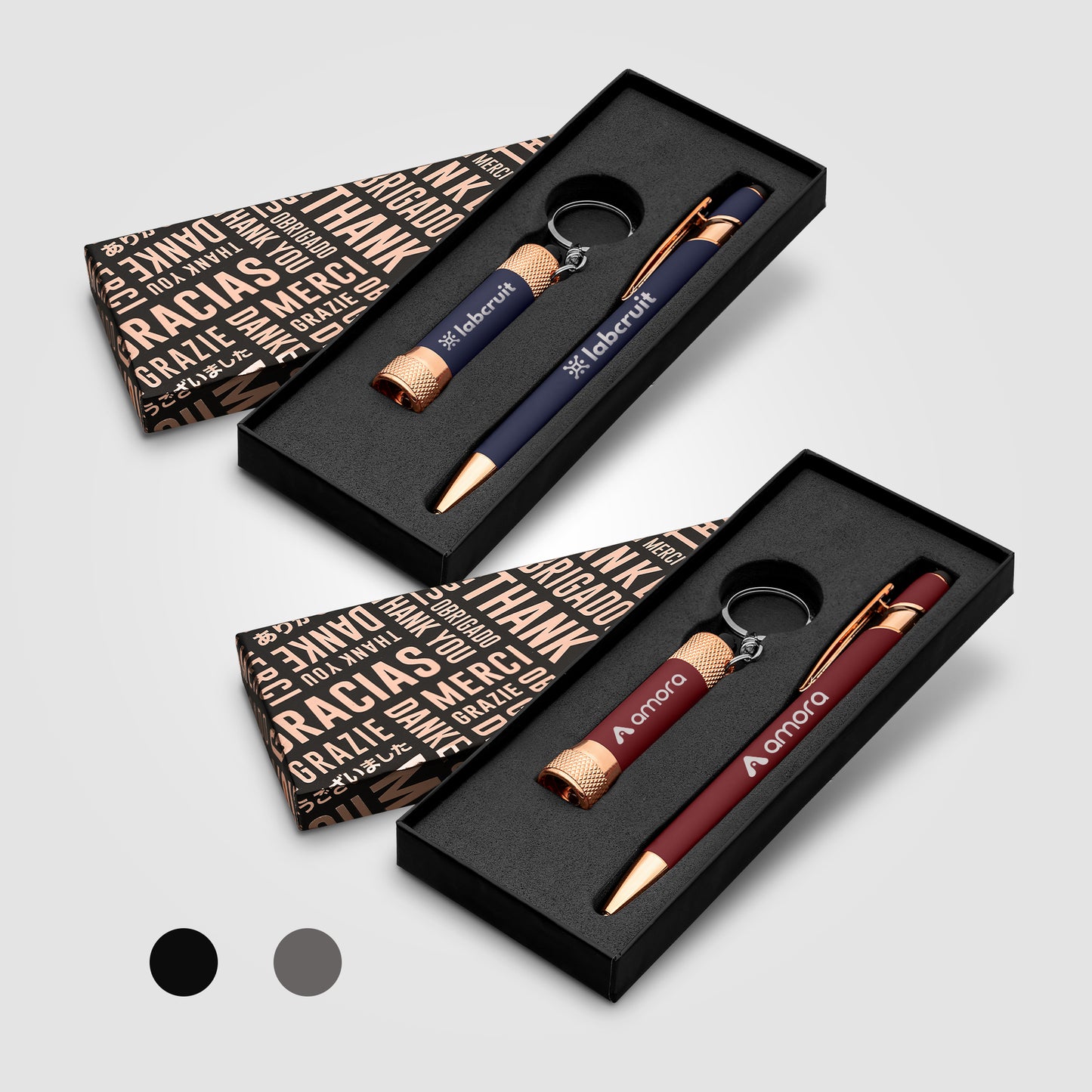 Ellipse & Chroma Softy Rose Gold Classic Thank You Gift Set grouped