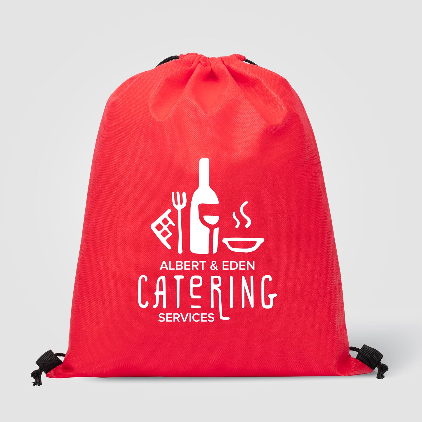 Red (Product) Gateway - Non-Woven Drawstring Backpack