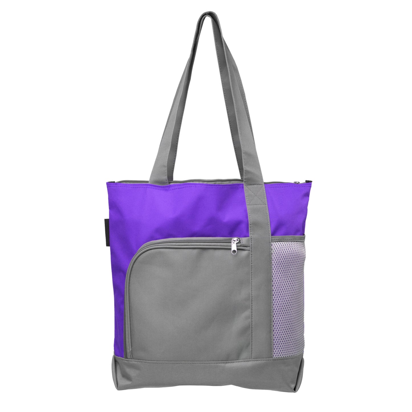 Purple (Product) Palomar - 600D Polyester Zipper Tote with 210D Pocket plain
