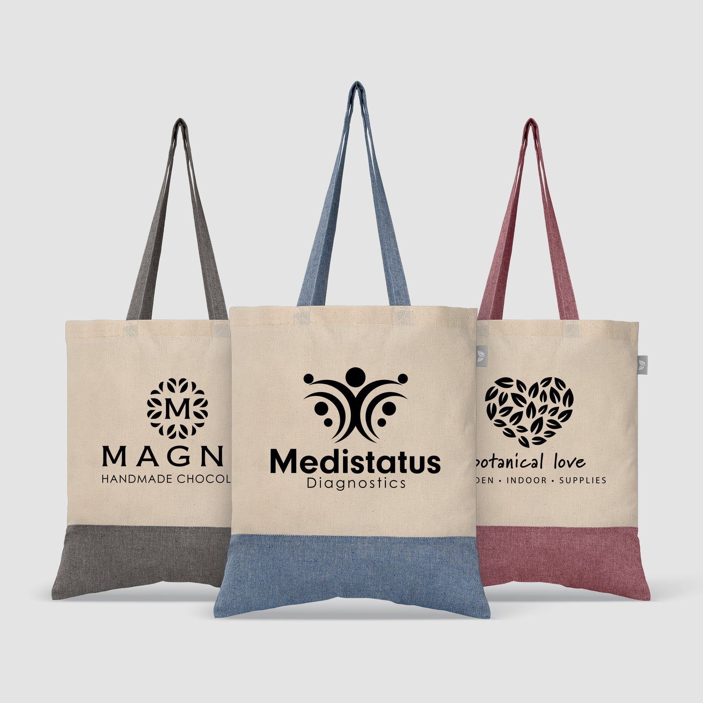 Beige (Product) Quebec - 5 oz. Two-Tone Recycled Cotton Tote