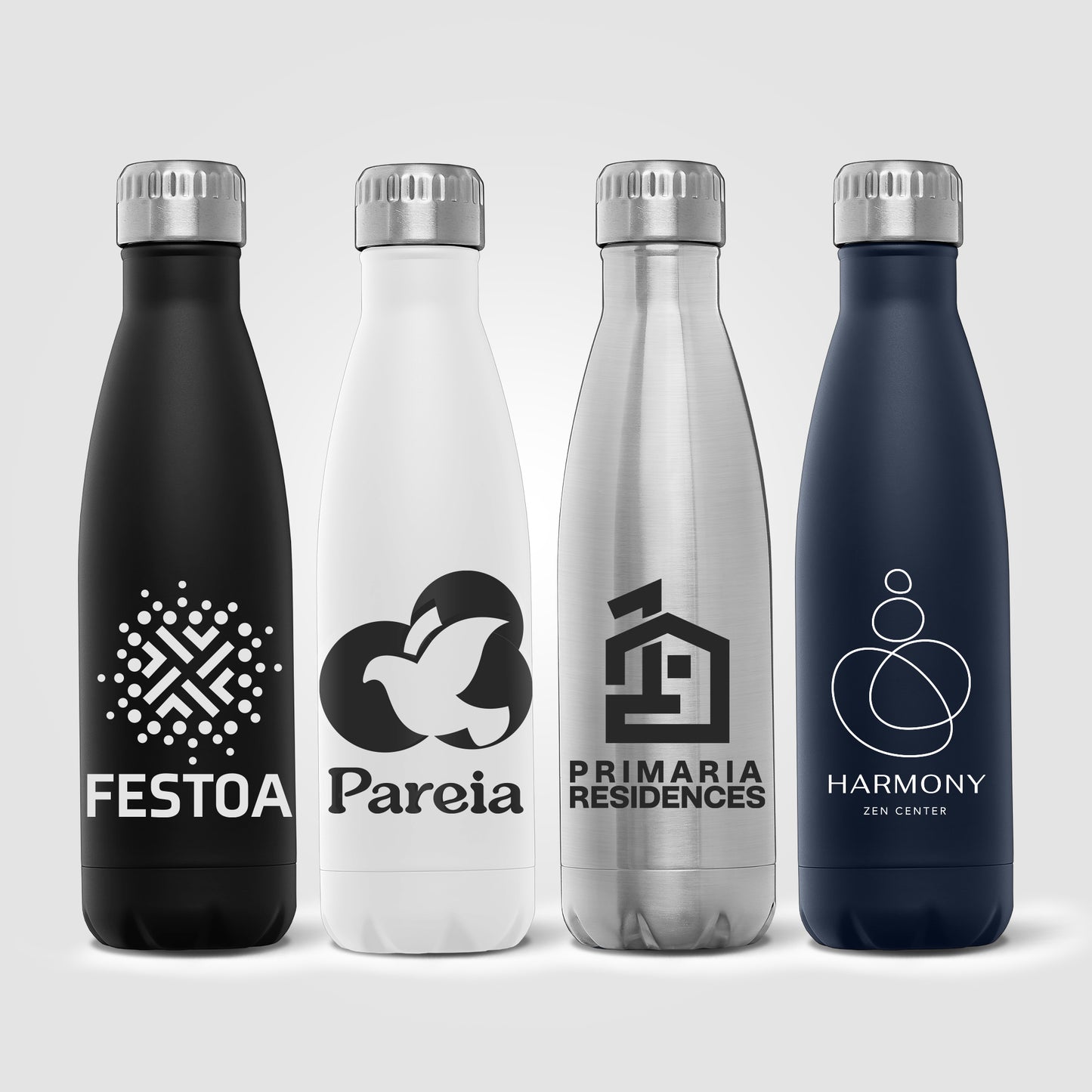 Ibiza Recycled - 22 oz. Single-Wall Stainless Water Bottle grouped