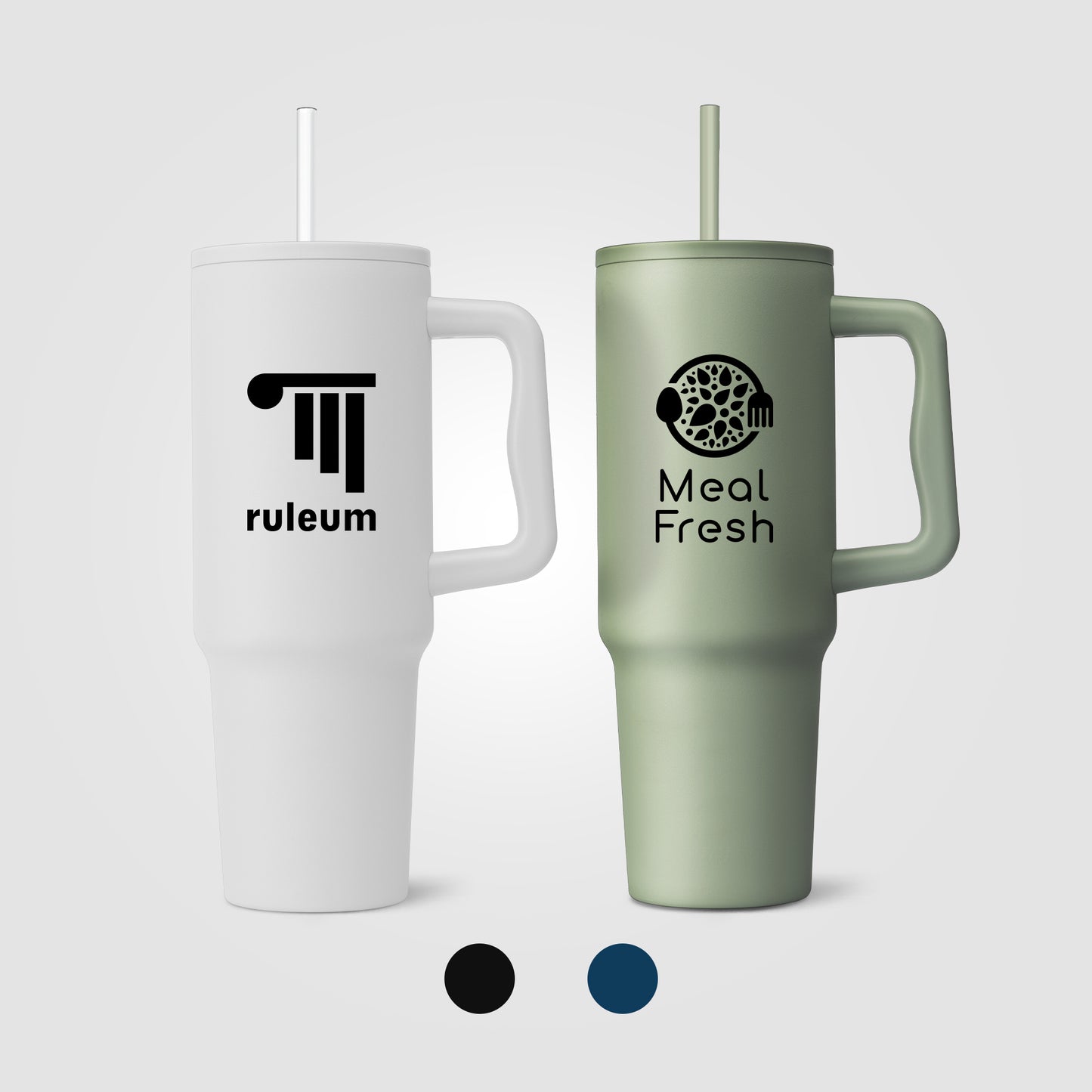 Polar Pro - 40 oz. Double-Wall Recycled Stainless Steel Tumbler with Straw grouped