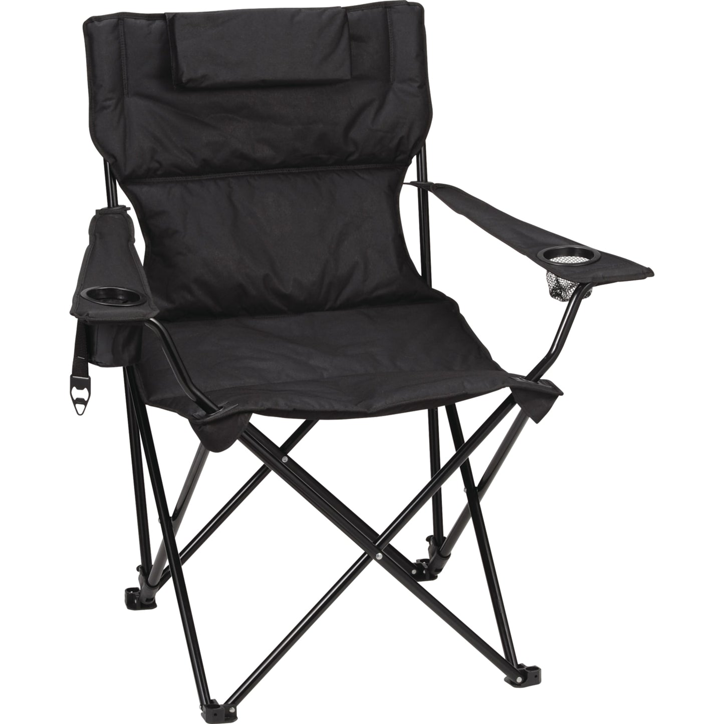 Black Premium Padded Reclining Chair (400lb Capacity) plain
