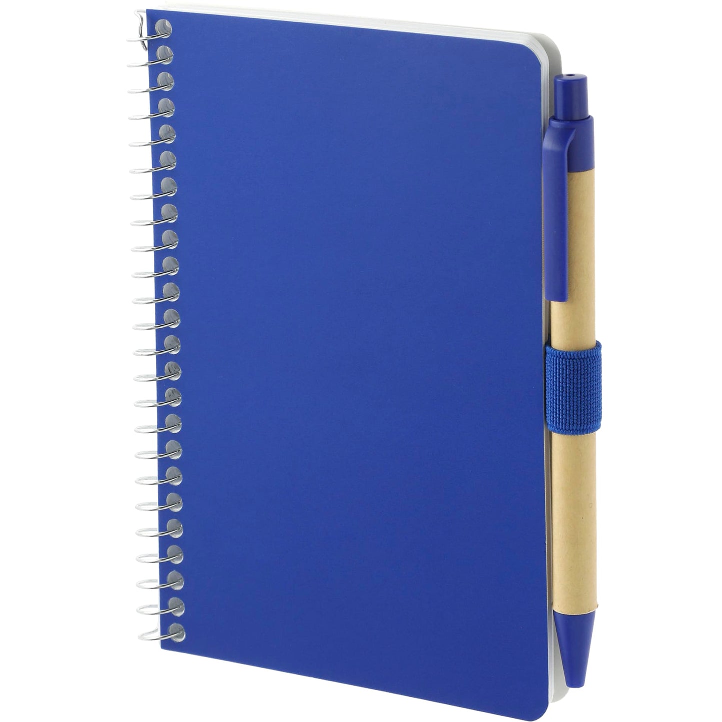 Blue 4" x 6" FSC® Mix Pocket Spiral Notebook with Pen plain