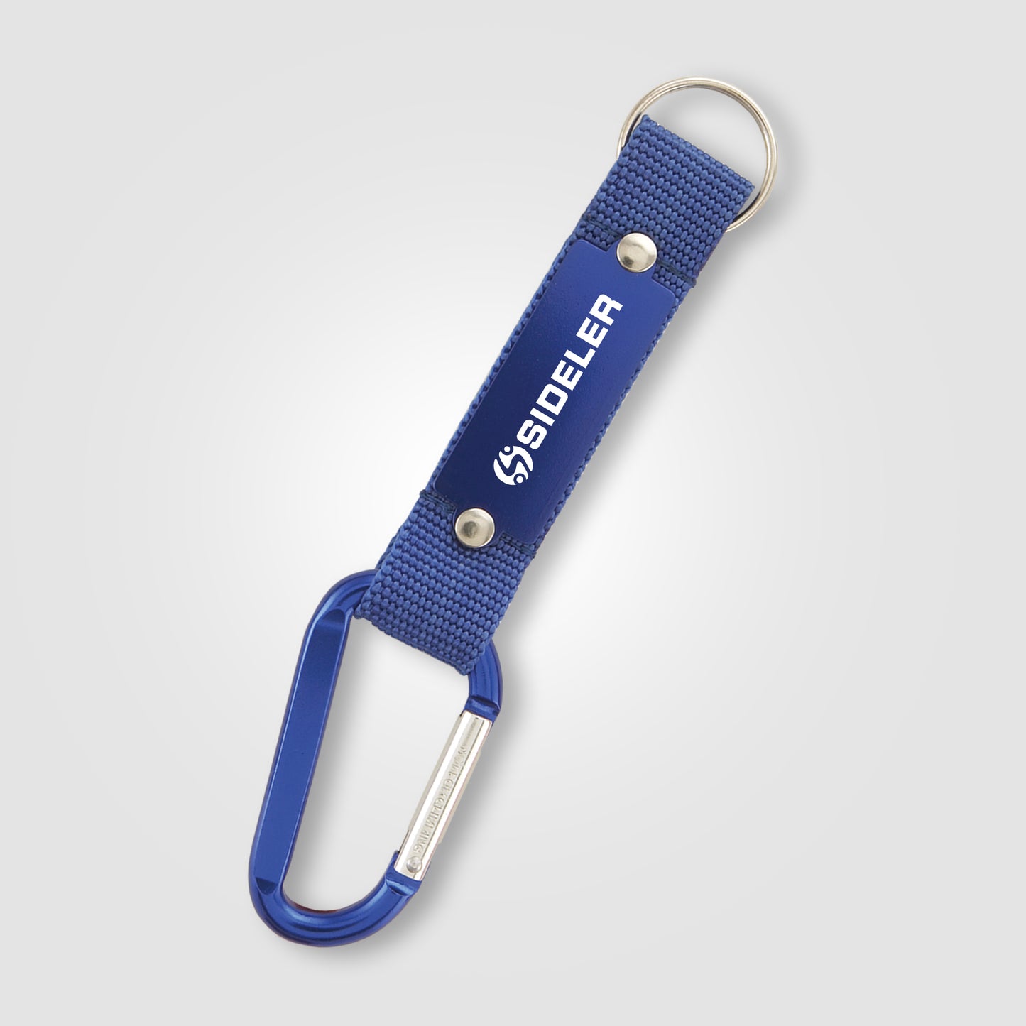 Blue (Product) Strap Happy Carabiner Keychain