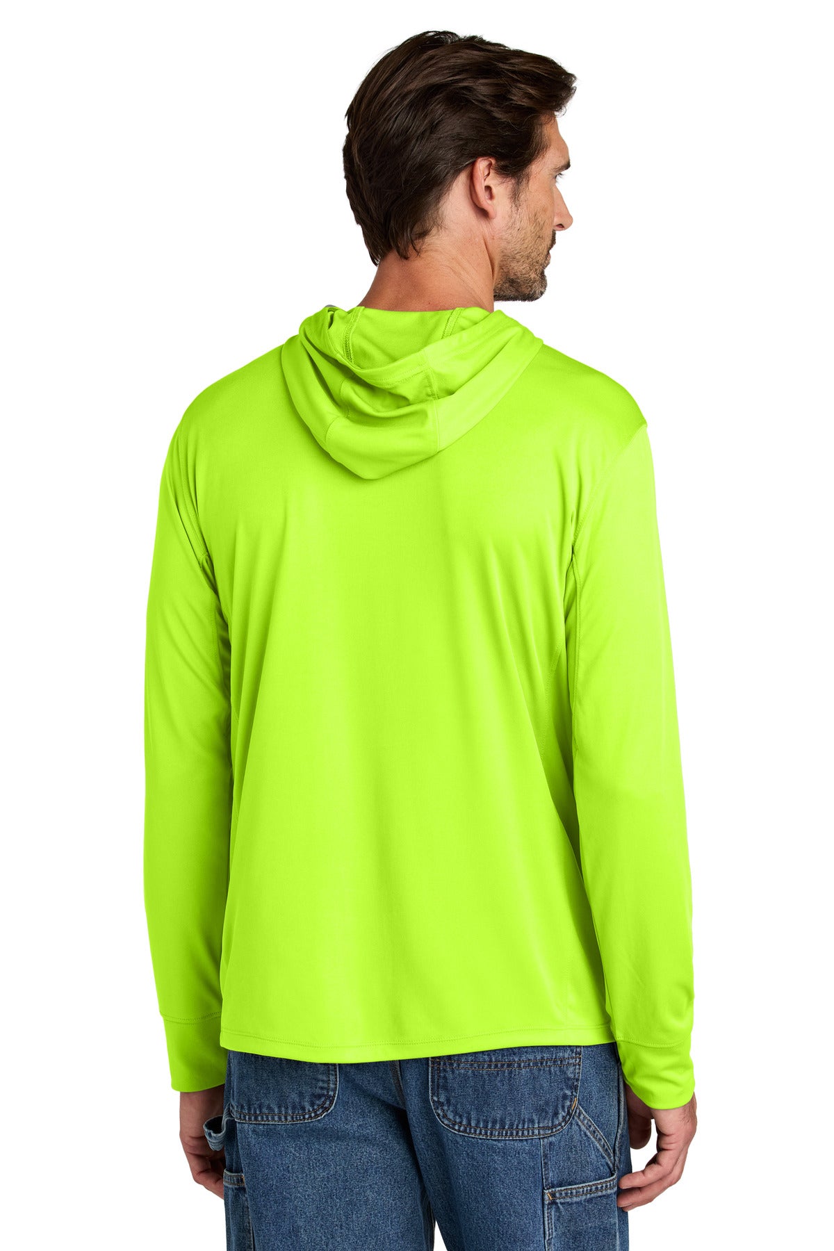 BriteLime Carhartt Force Sun Defender Long Sleeve Hooded T-Shirt CT106923