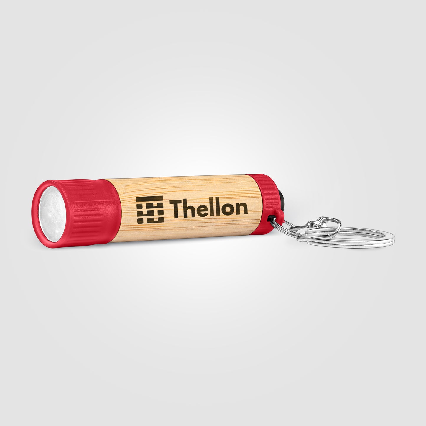 Brown (Product) Bamboo LED Flashlight with Keyring