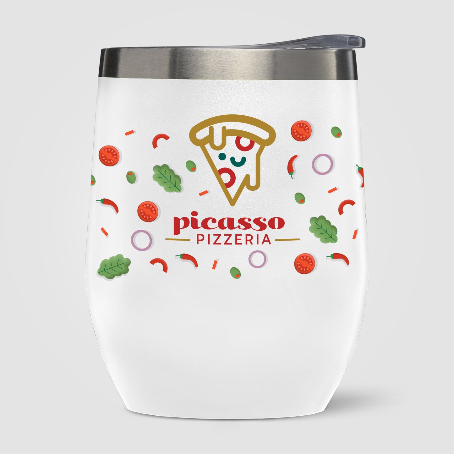 Clear (Lid) Escape - 11 oz. Double-Wall Stainless Wine Cup