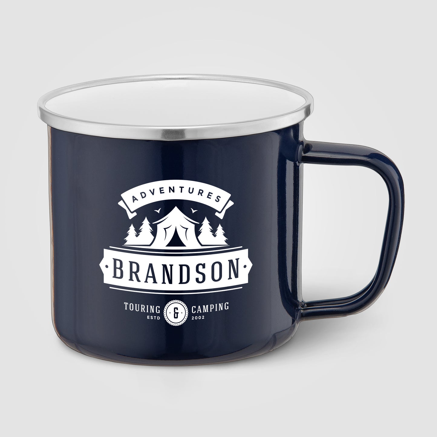 Dark Blue (Product) Wyoming - 13 oz. Enamel-Coated Campfire Mug with Stainless Rim