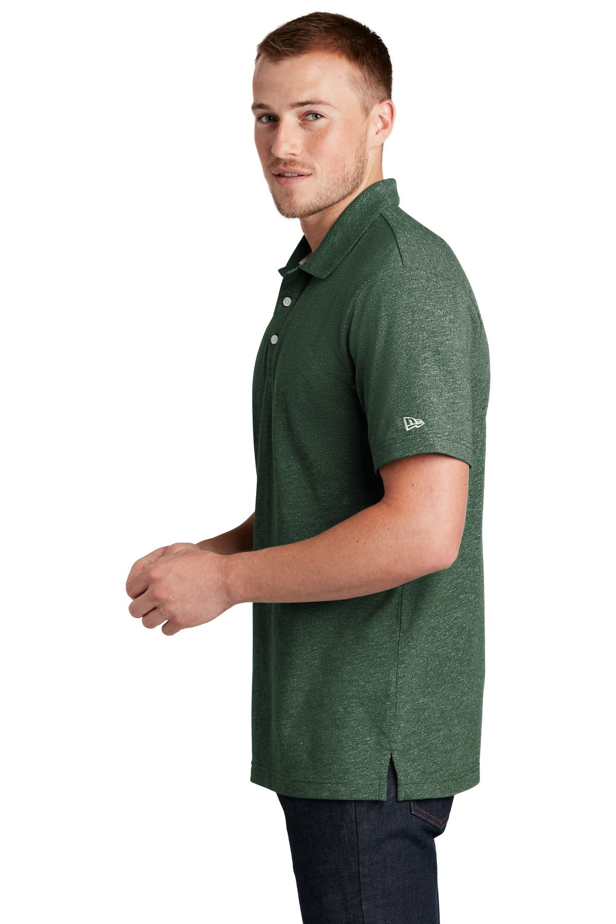 Dk Green Twist New Era Slub Twist Polo NEA301