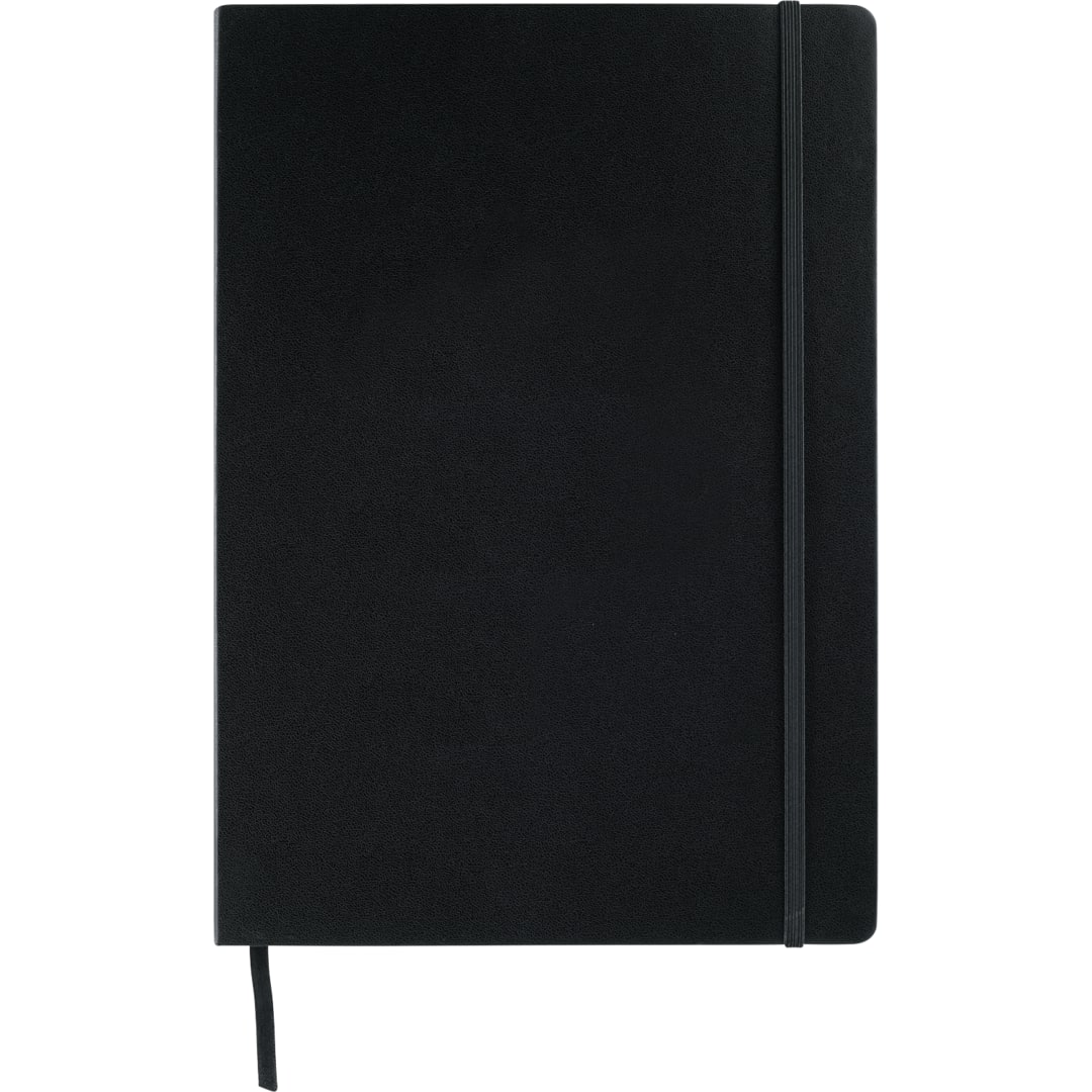 Front View of Black 8" x 11.5" FSC® Mix Ambassador Large Journal plain