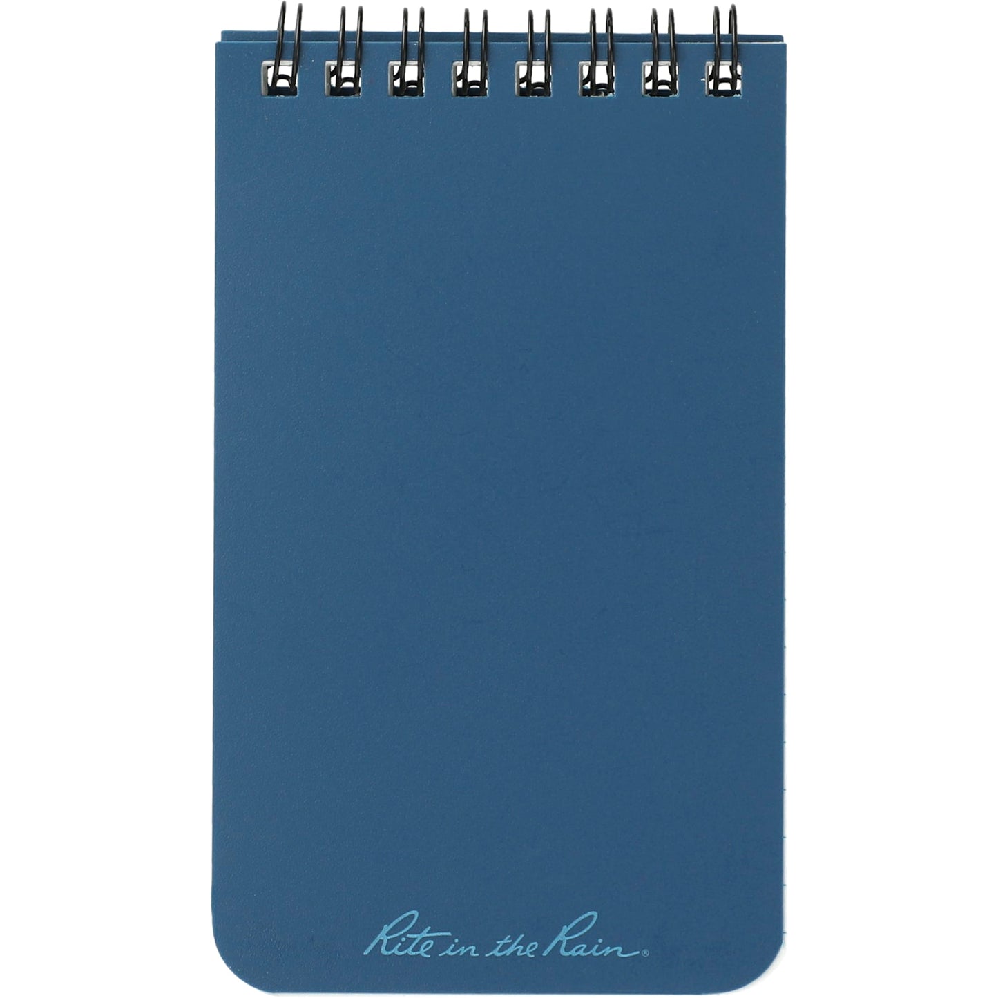 Front View of Blue 3” x 5” Rite in the Rain Top Spiral Notebook plain