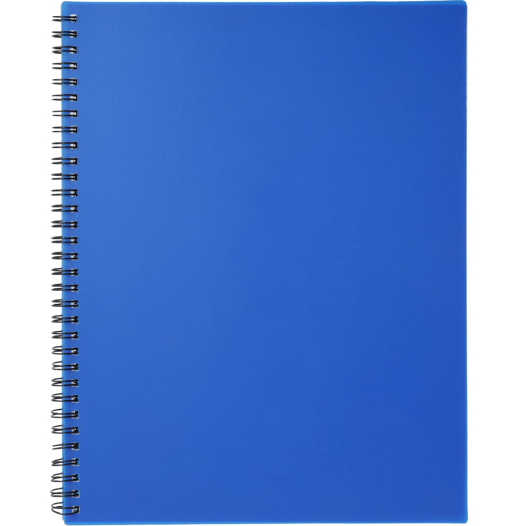 Front View of Blue 8.5" x 11" FSC® Mix Lg Business Spiral Notebook plain