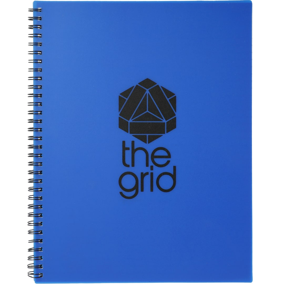 Front View of Blue 8.5" x 11" FSC® Mix Lg Business Spiral Notebook
