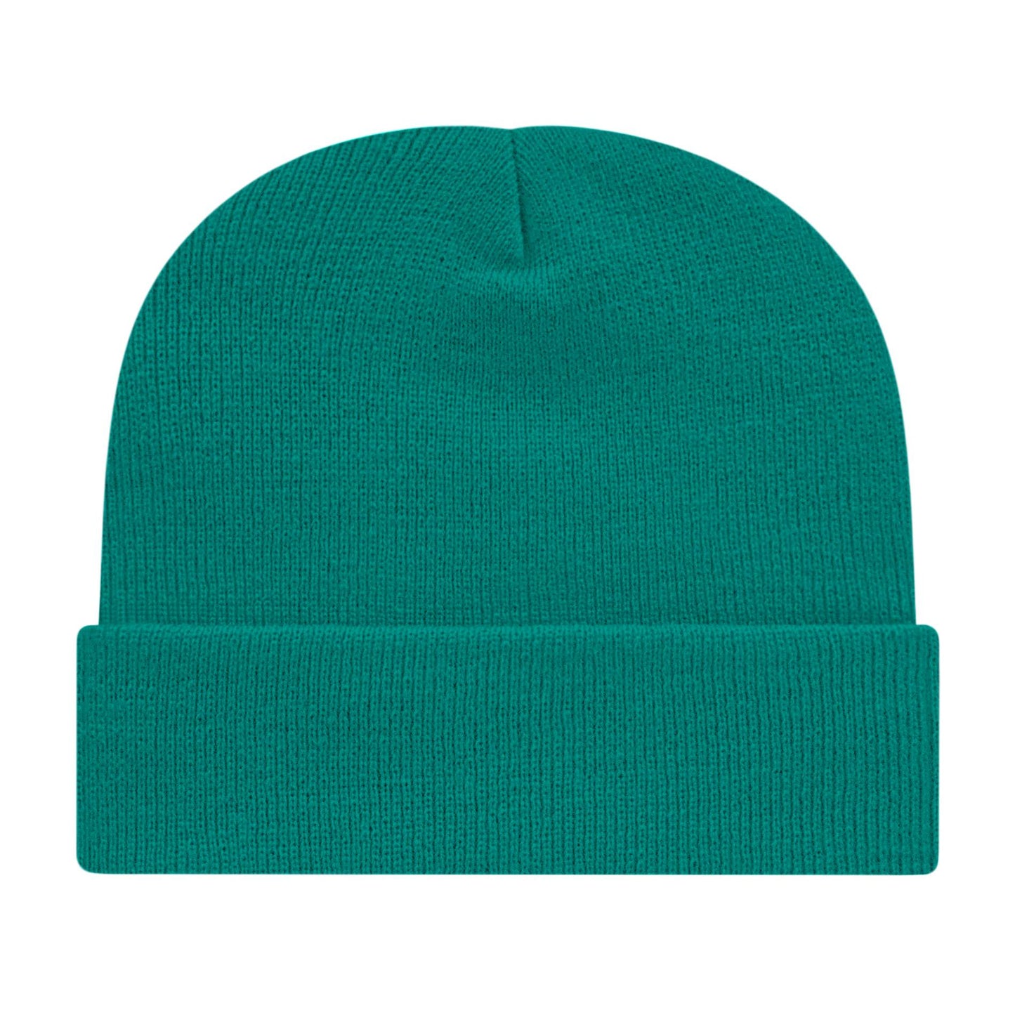 Front View of Blue Cap America Knit Cap with Cuff plain
