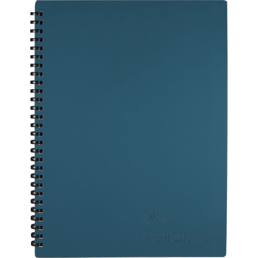 Front View of Blue Wellable™ Plan Well Undated Planner Journal plain