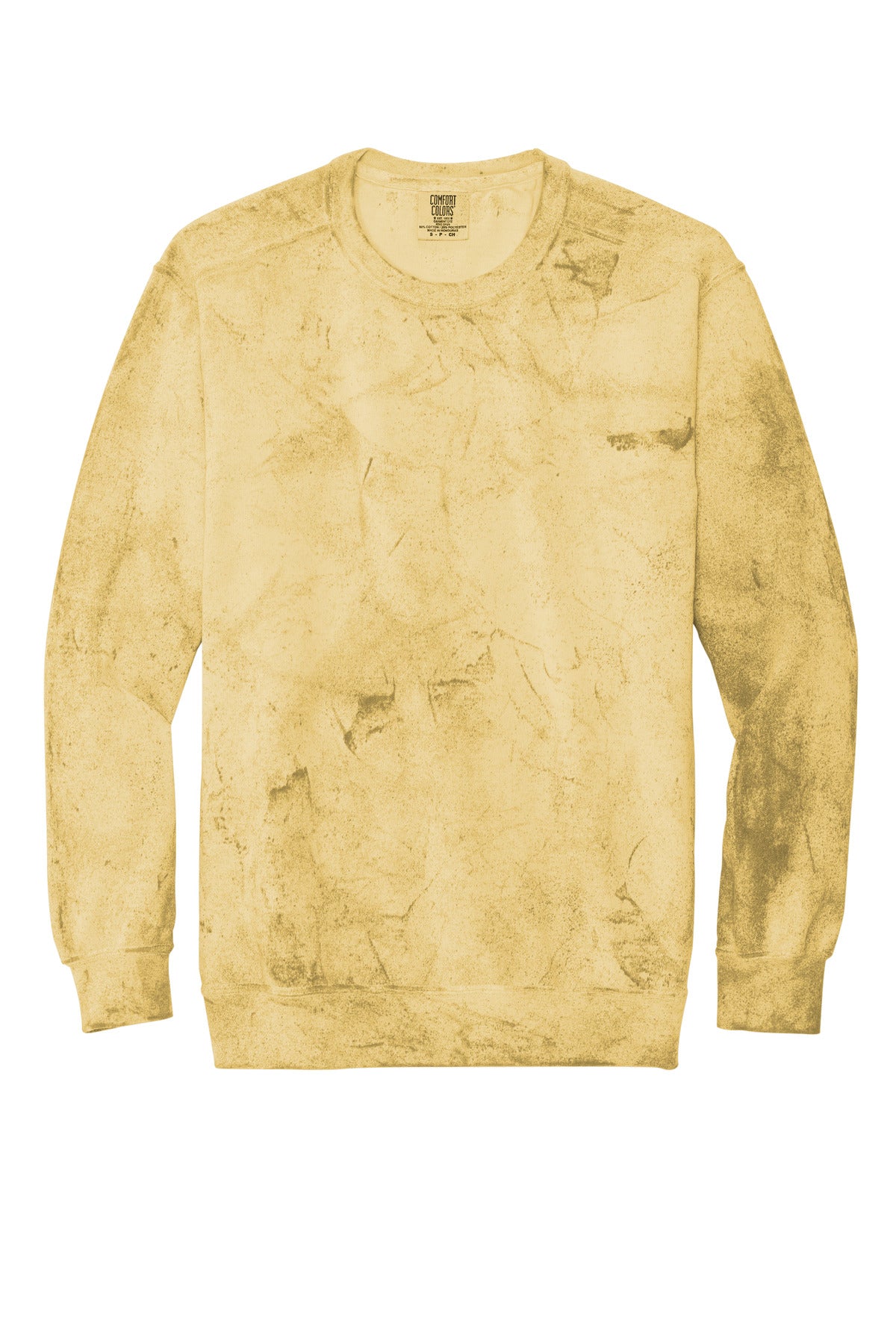 Front View of Citrine Comfort Colors Color Blast Crewneck Sweatshirt 1545