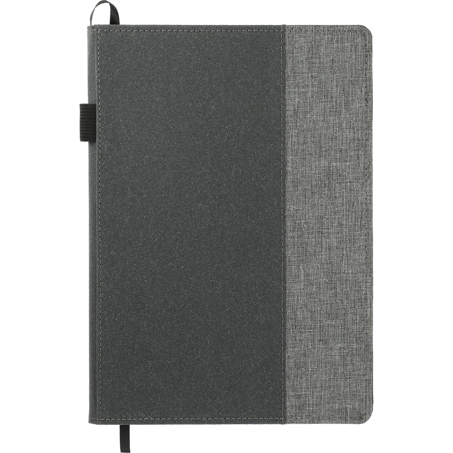 Front View of Gray 7" x 10" FSC® Mix Reclaim RPET Refillable Journal plain