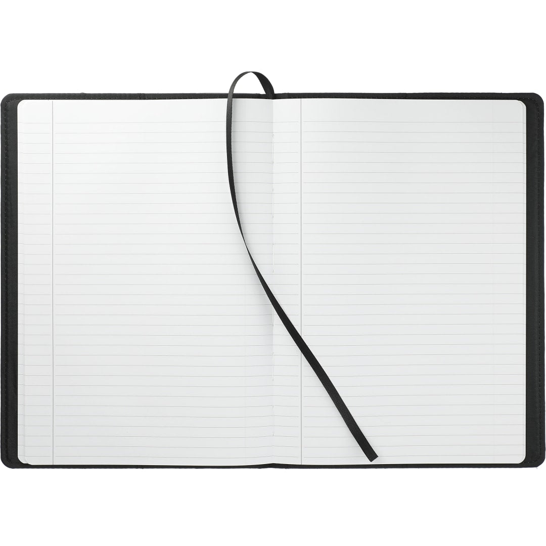 Front View of Gray 7" x 10" FSC® Mix Reclaim RPET Refillable Journal