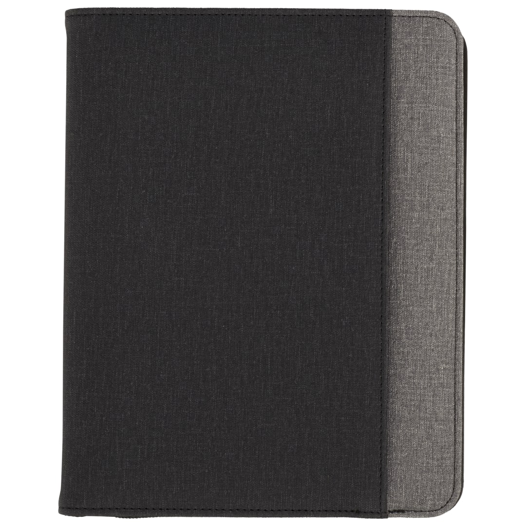 Front View of Gray Stockton 5000 mAh Wireless Charging Journal plain