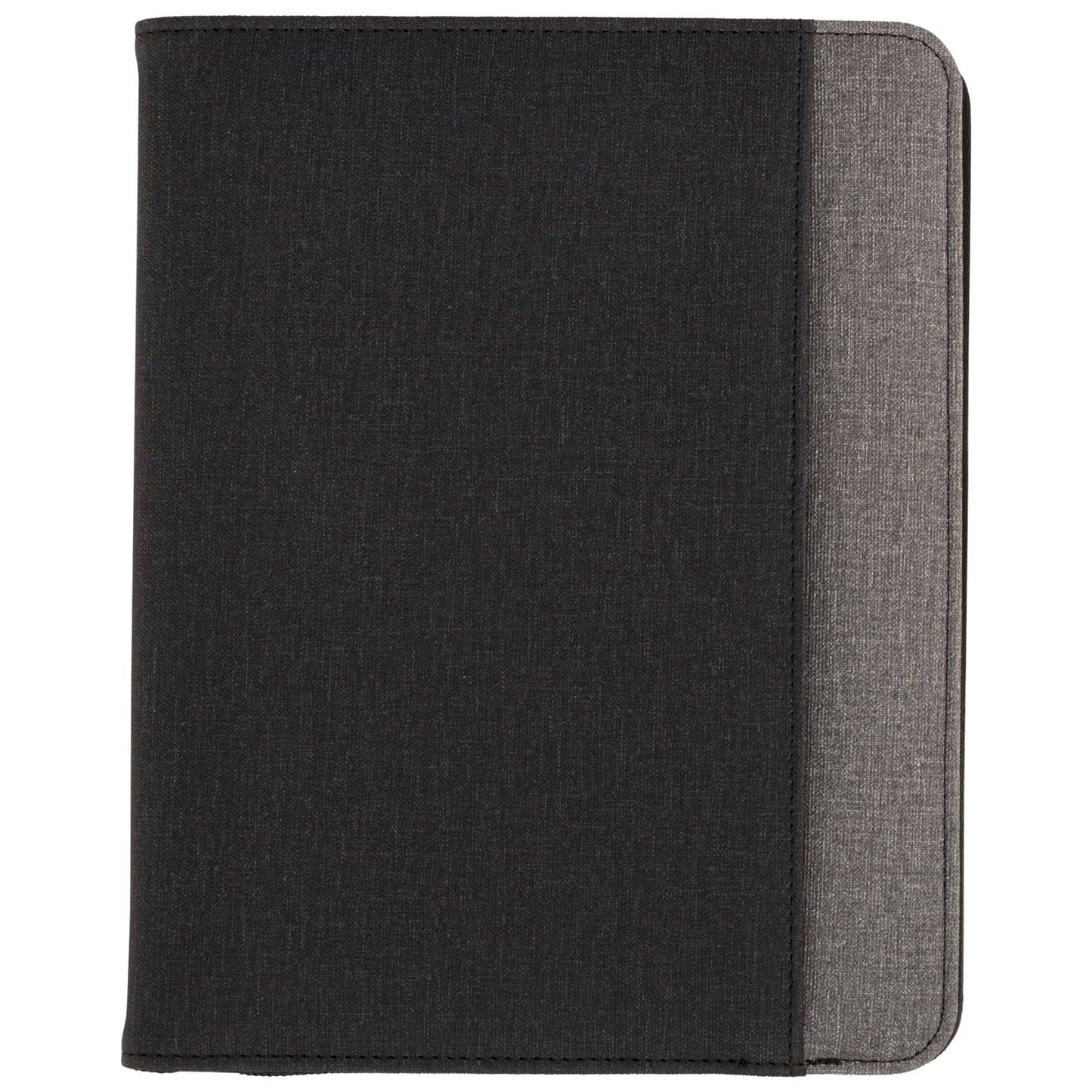 Front View of Gray Stockton 5000 mAh Wireless Charging Journal plain