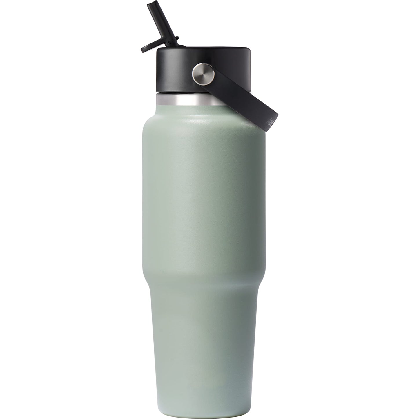 Front View of Green Hydro Flask® Travel Bottle w/ Flex Straw Cap 32oz plain