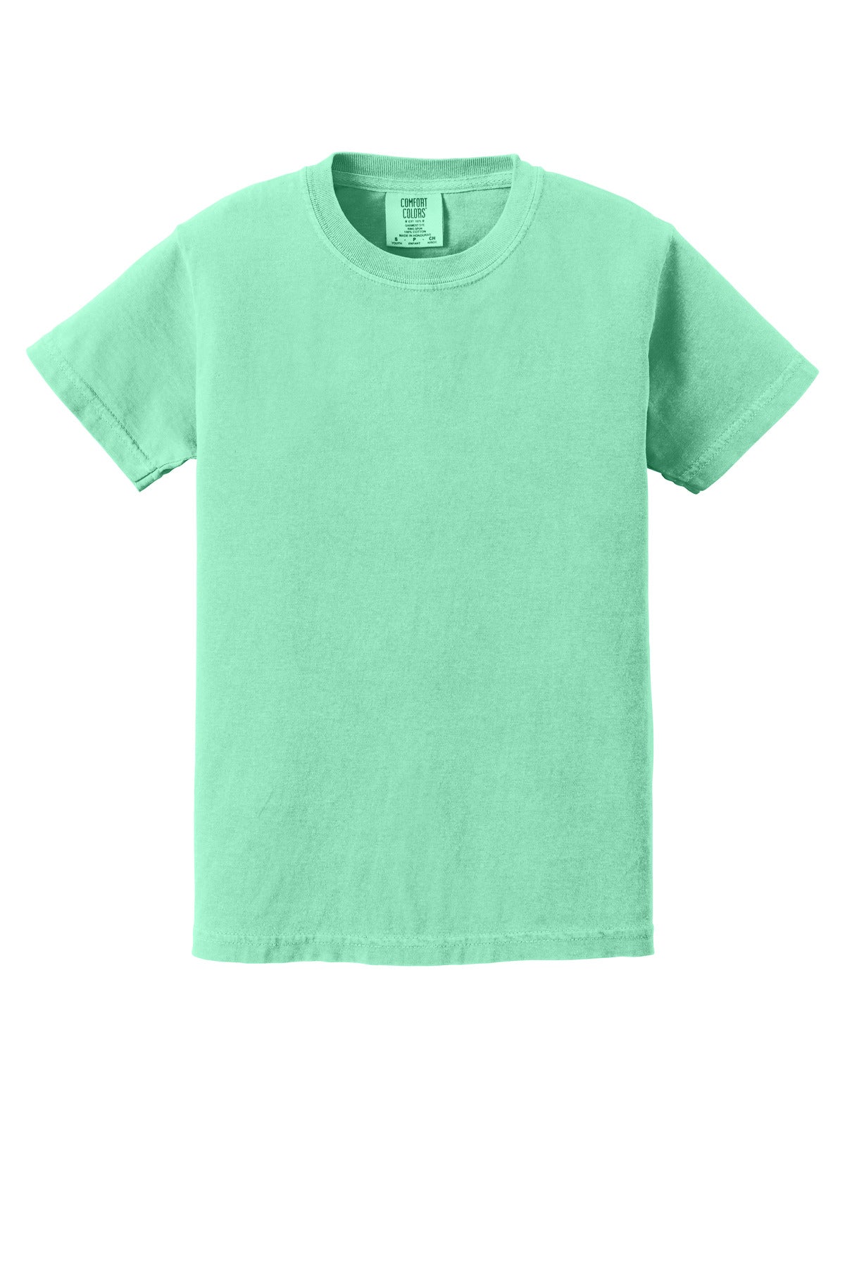 Front View of Island Reef COMFORT COLORS Youth Heavyweight Ring Spun Tee. 9018