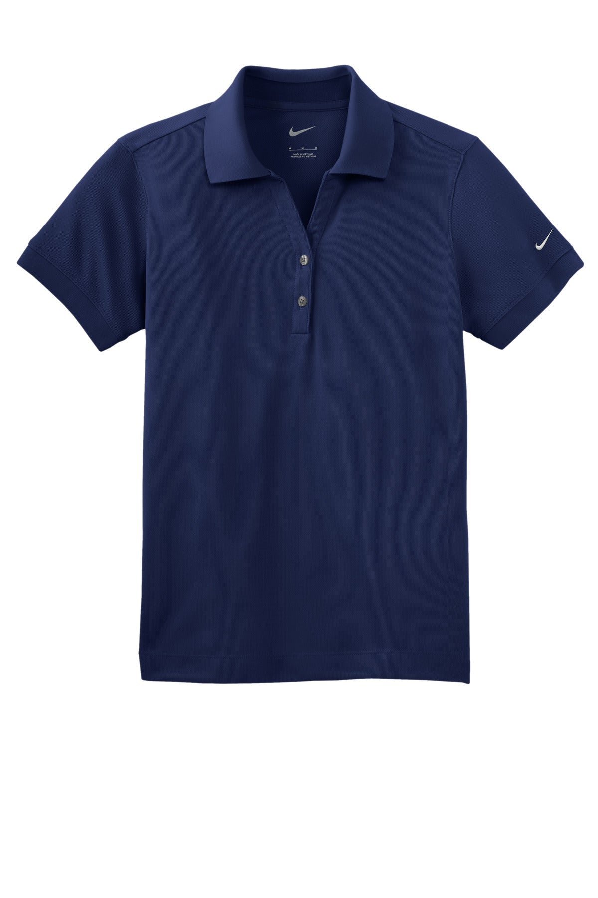 Front View of Midnight Navy Nike Women's Dri-FIT Classic Polo. 286772
