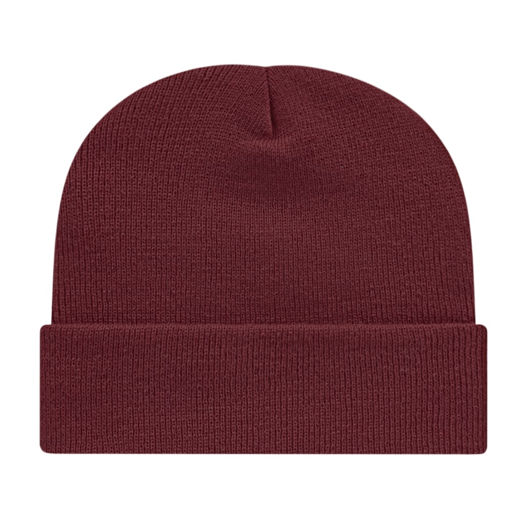 Front View of Purple Cap America Knit Cap with Cuff plain