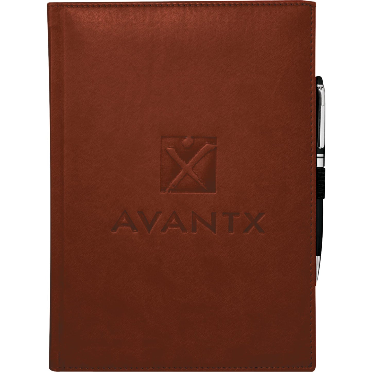 Front View of Red 7" x 10" FSC® Mix Pedova™ Large Bound Journal
