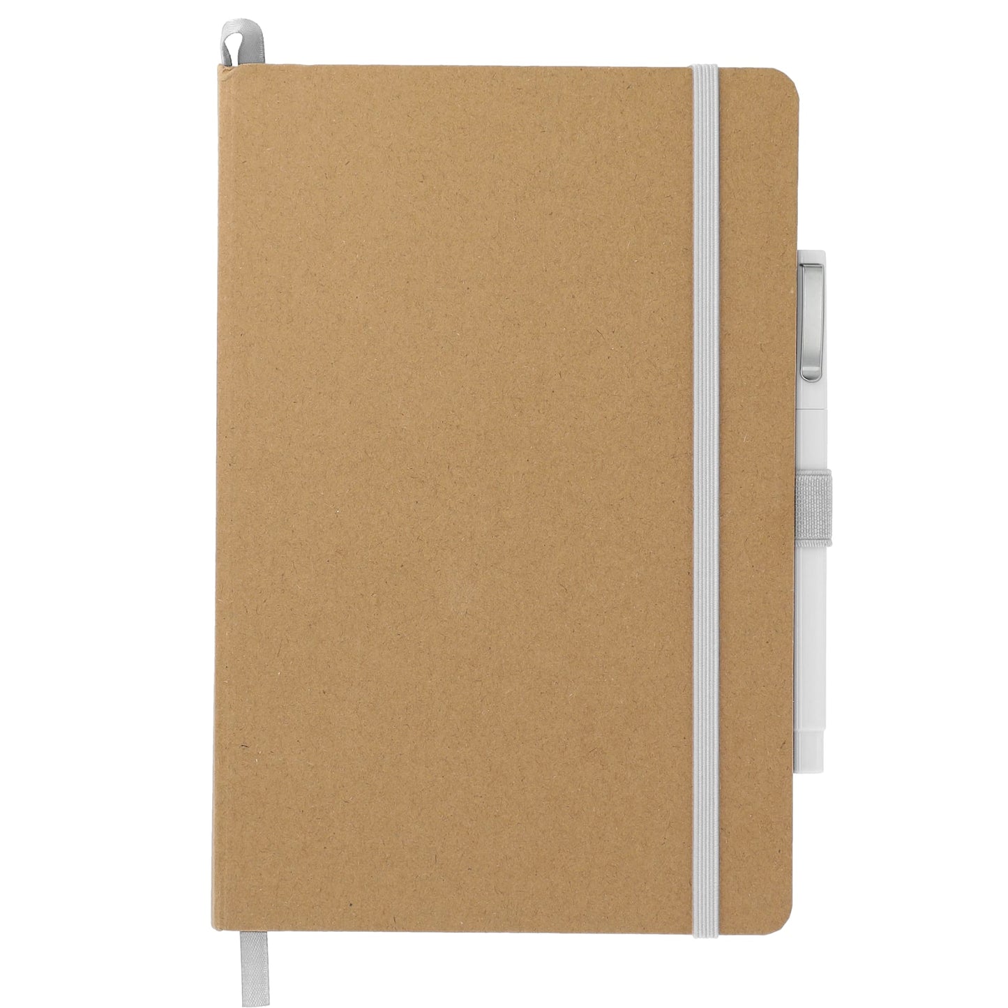 Front View of White Eco Color Bound Journal Bundle Set plain