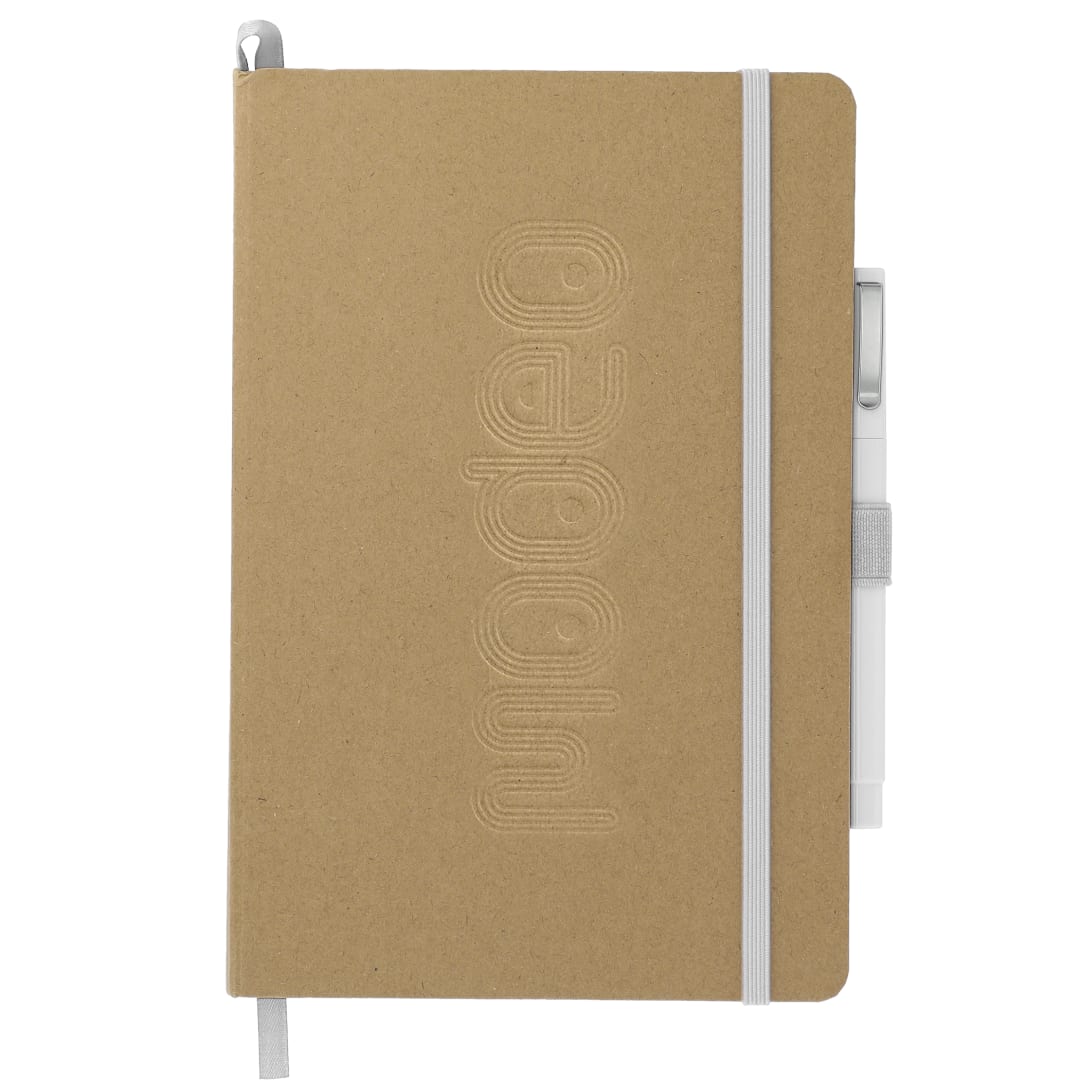 Front View of White Eco Color Bound Journal Bundle Set