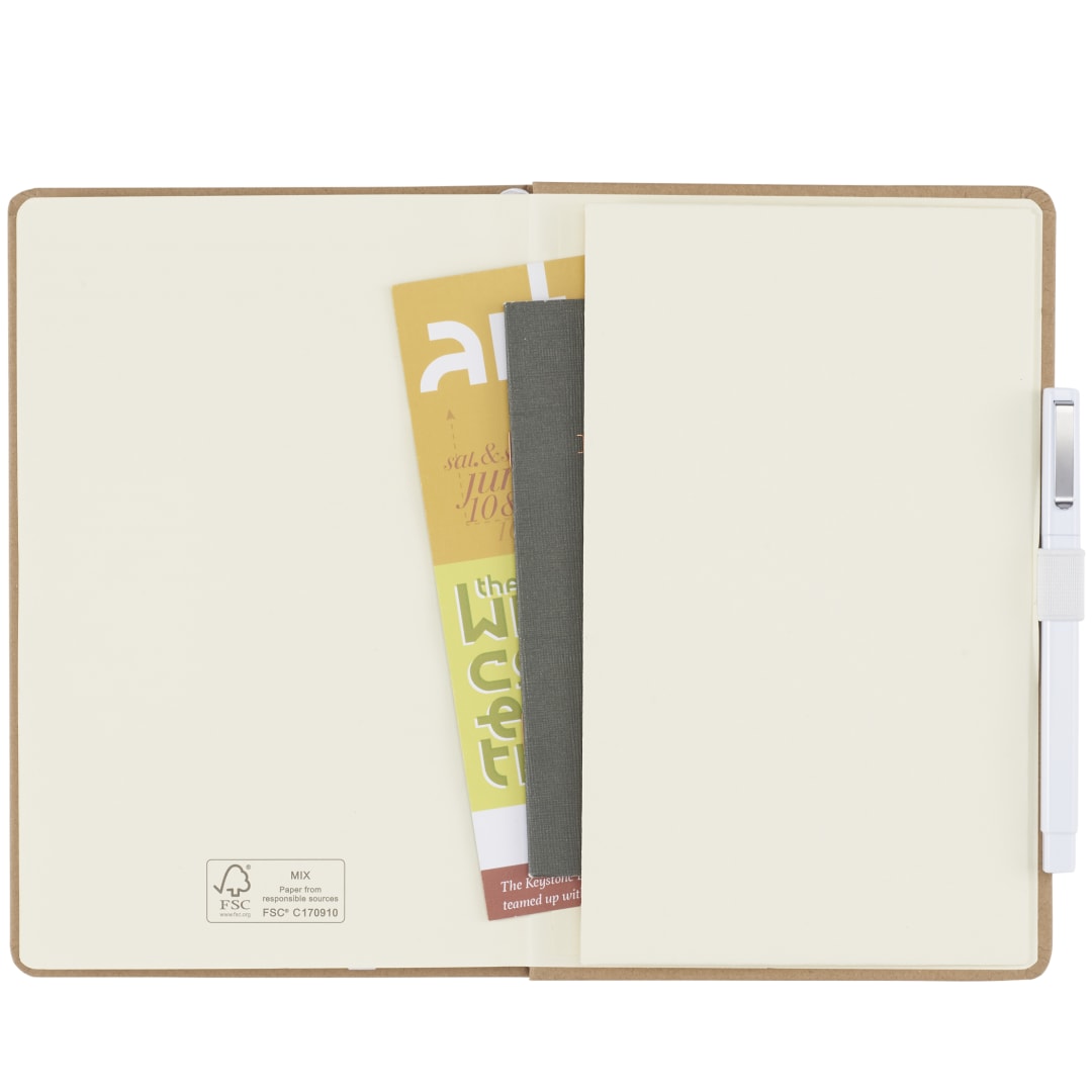 Front View of White Eco Color Bound Journal Bundle Set