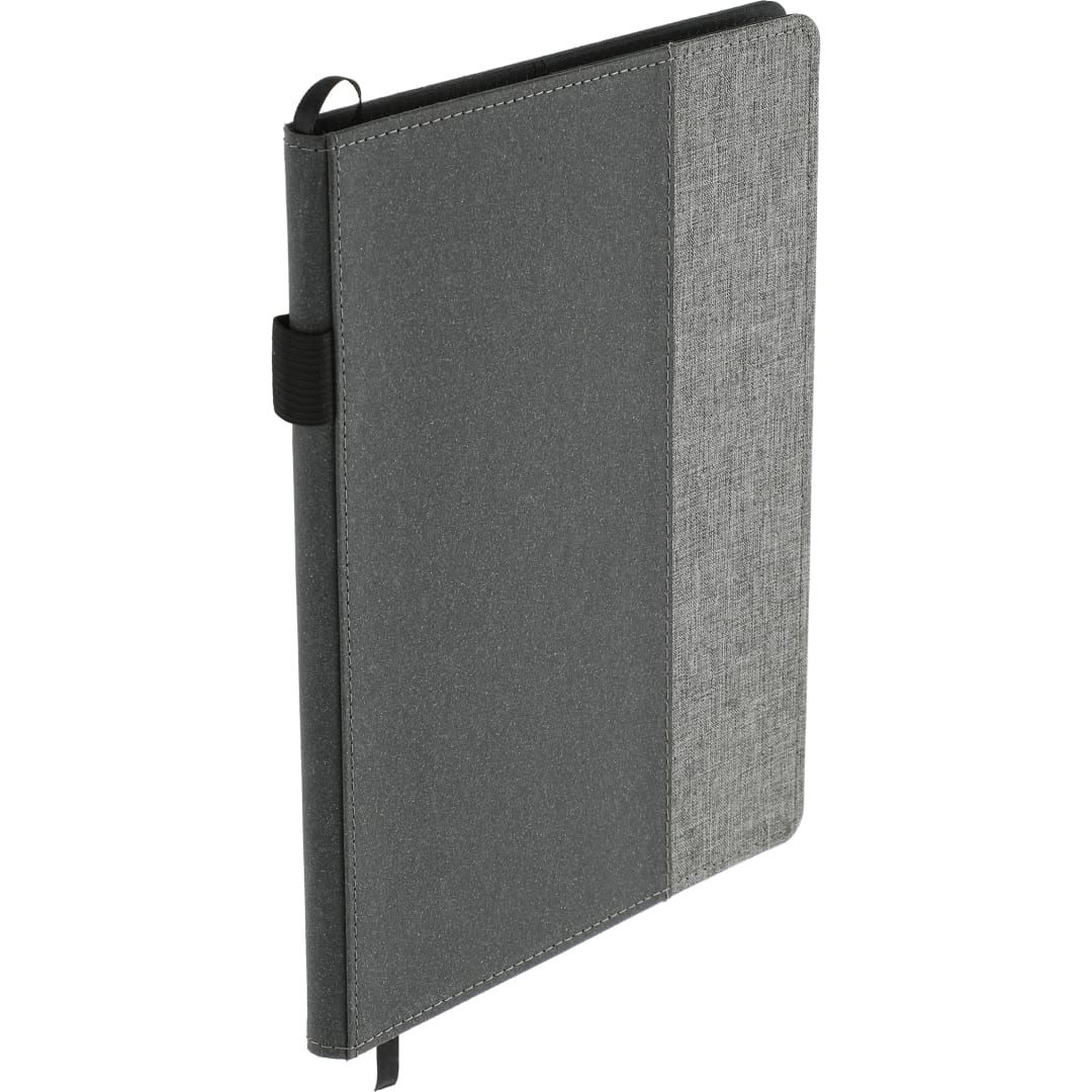 Gray 7" x 10" FSC® Mix Reclaim RPET Refillable Journal plain