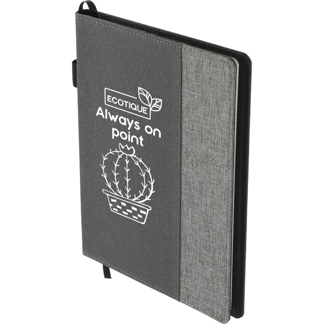 Gray 7" x 10" FSC® Mix Reclaim RPET Refillable Journal