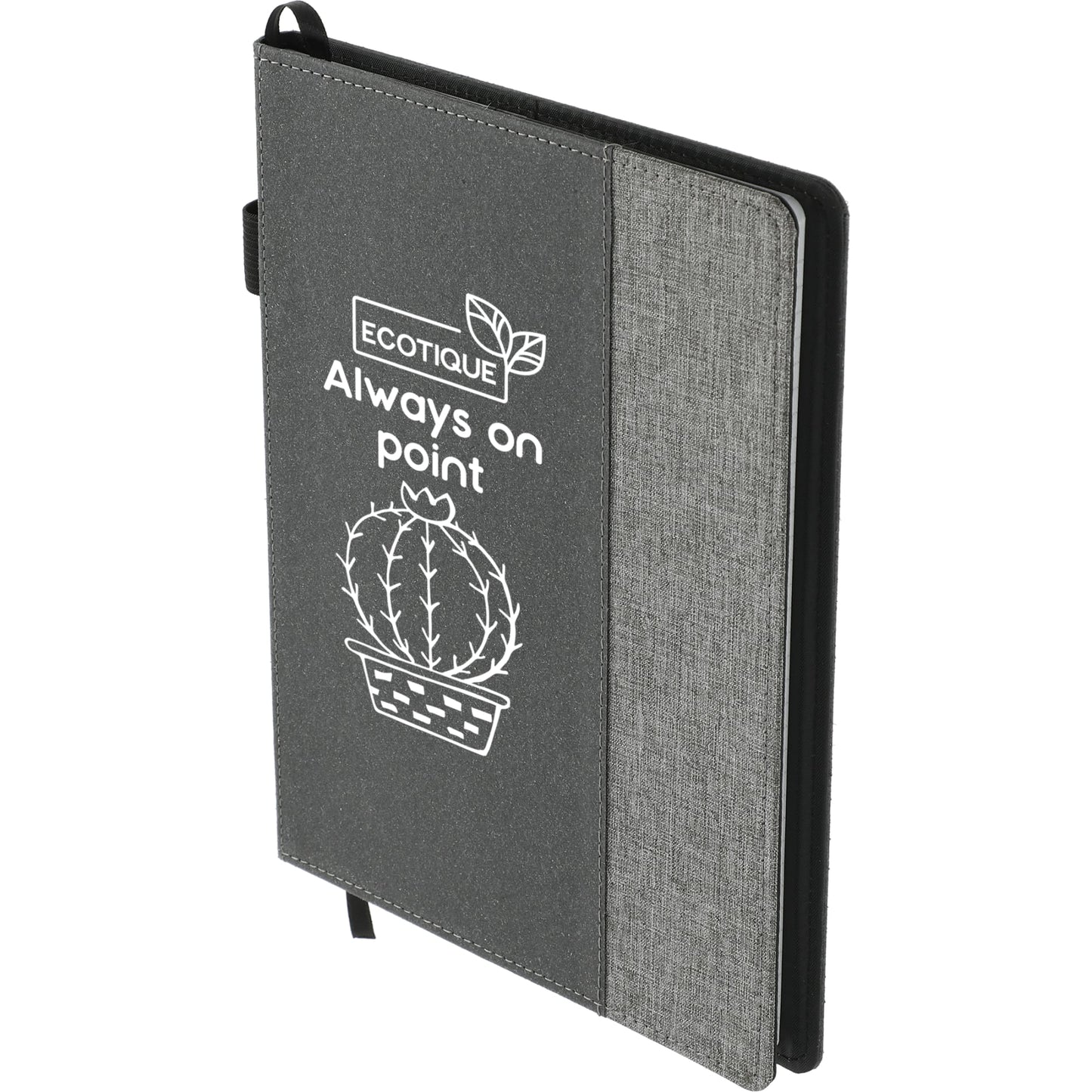 Gray 7" x 10" FSC® Mix Reclaim RPET Refillable Journal