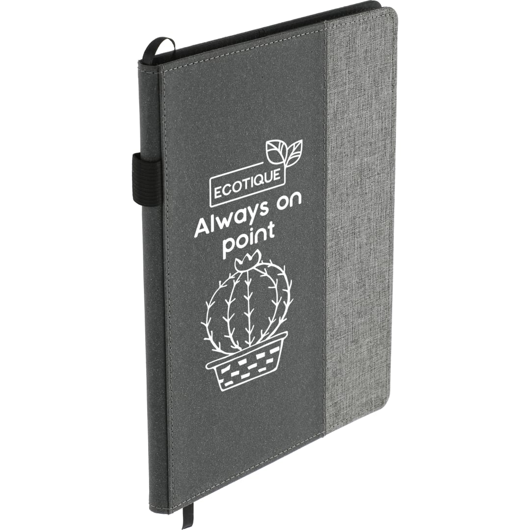 Gray 7" x 10" FSC® Mix Reclaim RPET Refillable Journal