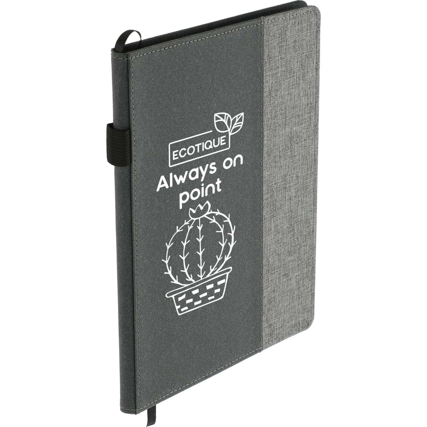 Gray 7" x 10" FSC® Mix Reclaim RPET Refillable Journal