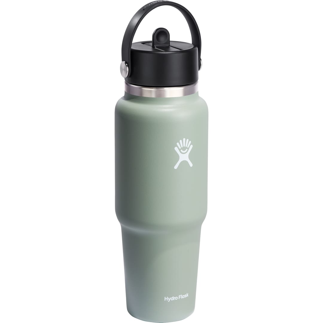 Green Hydro Flask® Travel Bottle w/ Flex Straw Cap 32oz