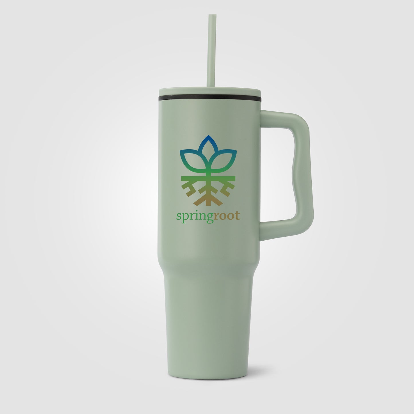 Green (Lid) Polar - 40 oz. Stainless Steel Tumbler with Plastic Liner and Straw