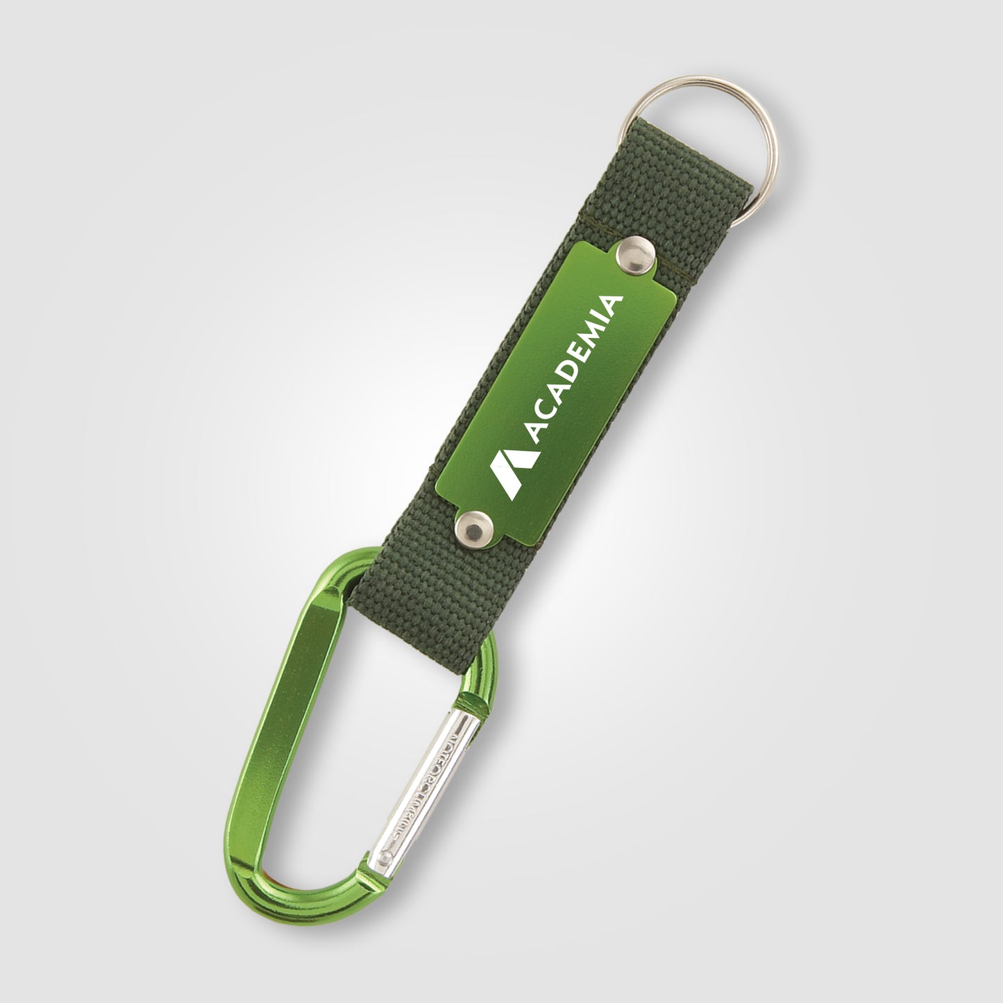 Green (Product) Strap Happy Carabiner Keychain