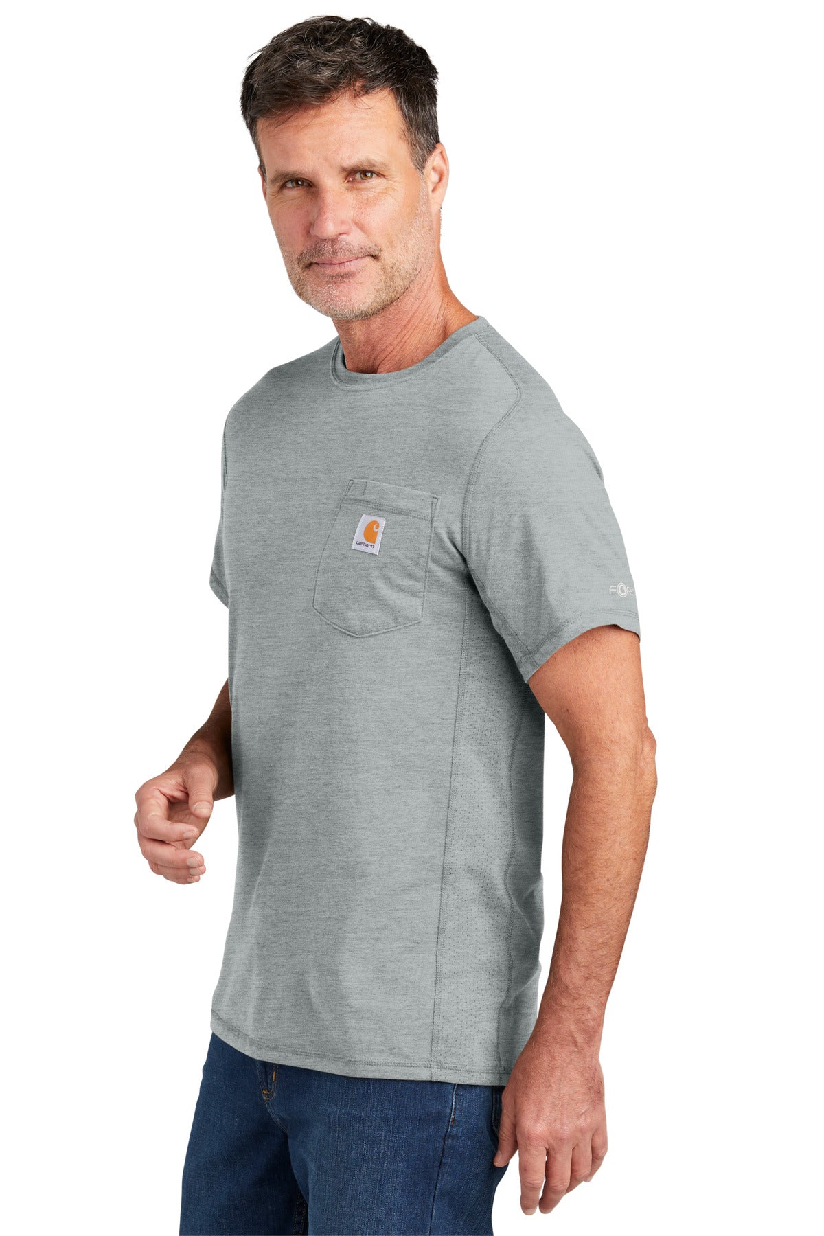 HthrGrey Carhartt Force Short Sleeve Pocket T-Shirt CT106652