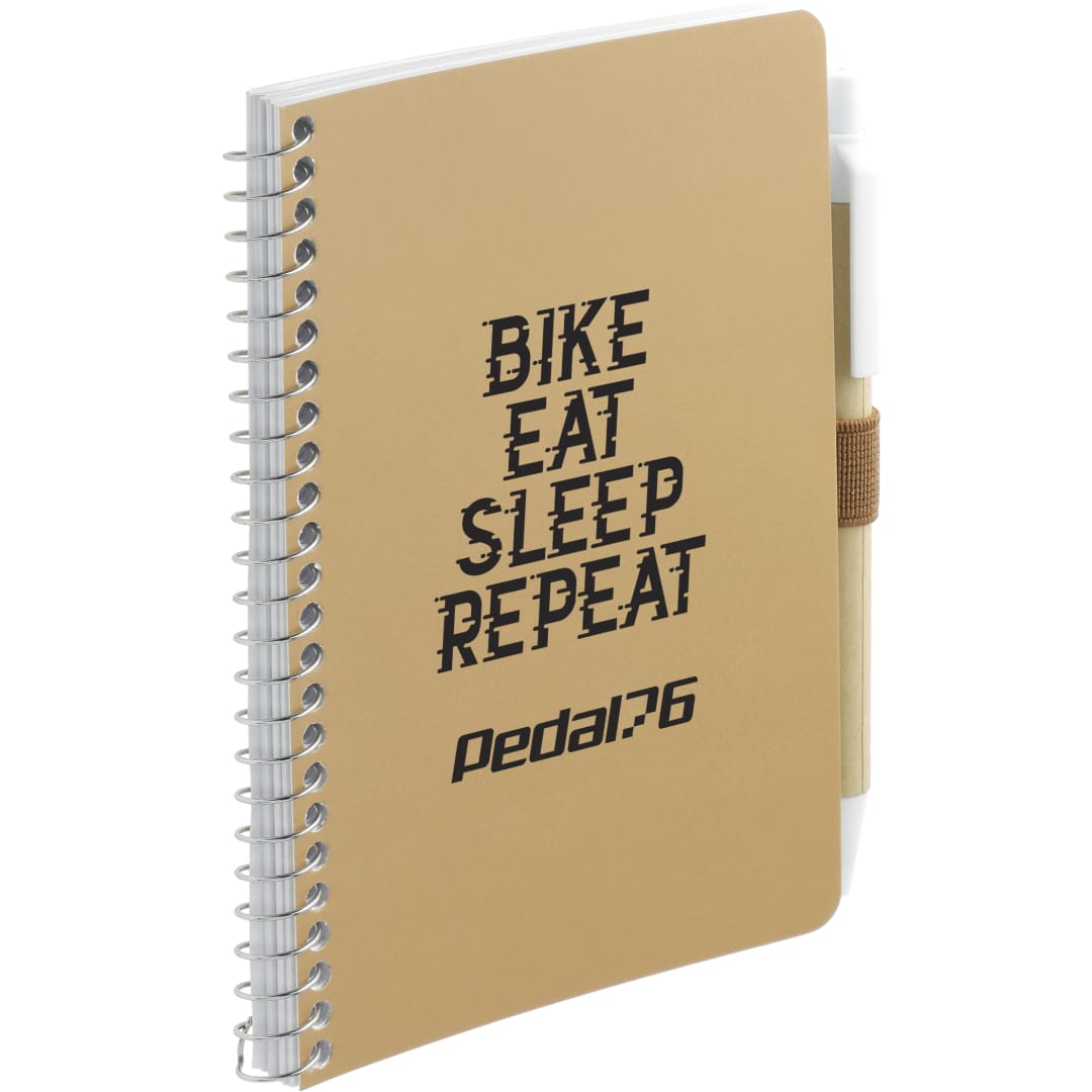 Natural 4" x 6" FSC® Mix Pocket Spiral Notebook with Pen