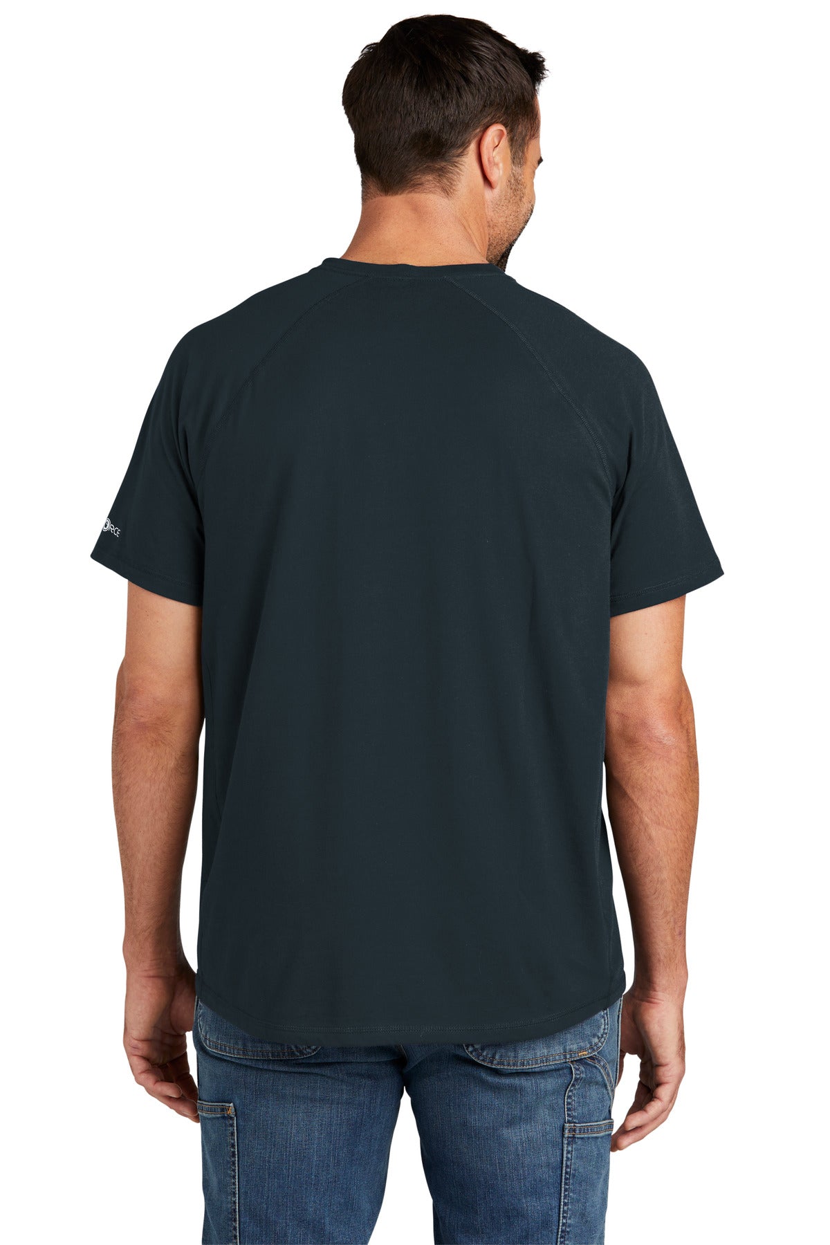 Navy Carhartt Force Short Sleeve Pocket T-Shirt CT106652