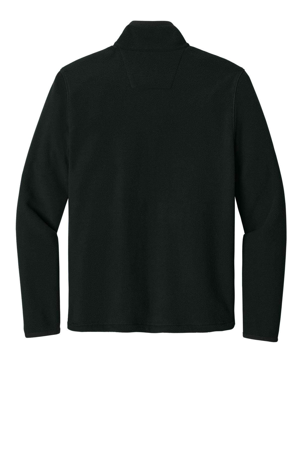 Rear View of Black Carhartt Textured Full-Zip Fleece Jacket CT106416