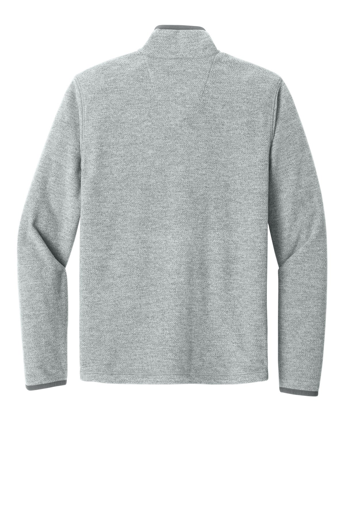 Rear View of HthrGrey Carhartt Textured Full-Zip Fleece Jacket CT106416