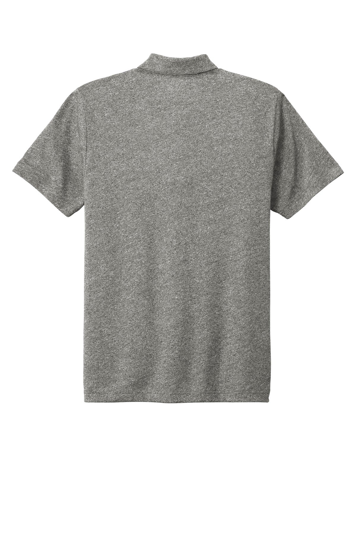 Rear View of Shad Grey Twst New Era Slub Twist Polo NEA301