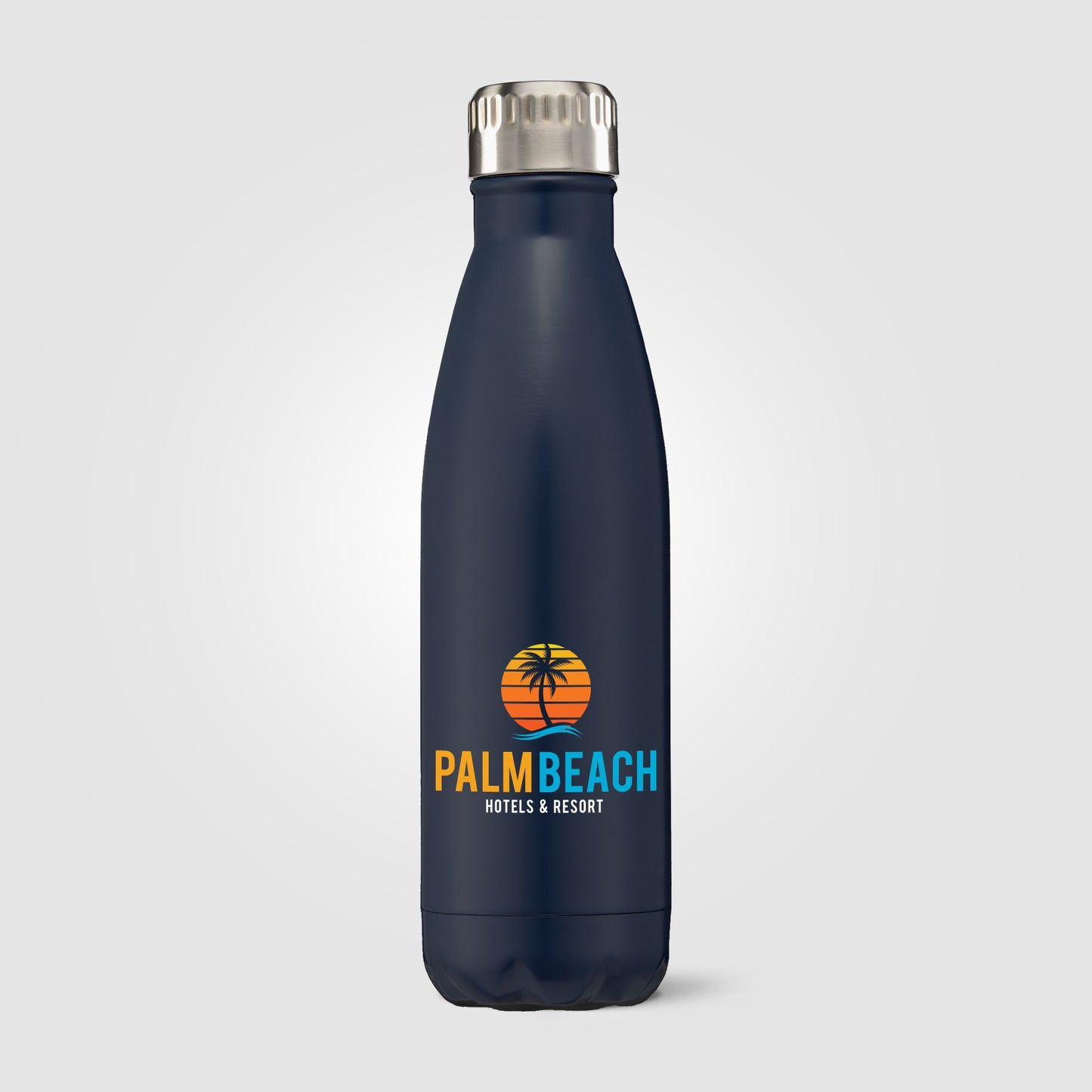 Silver (Lid) Ibiza - 16 oz. Double-Wall Stainless Bottle
