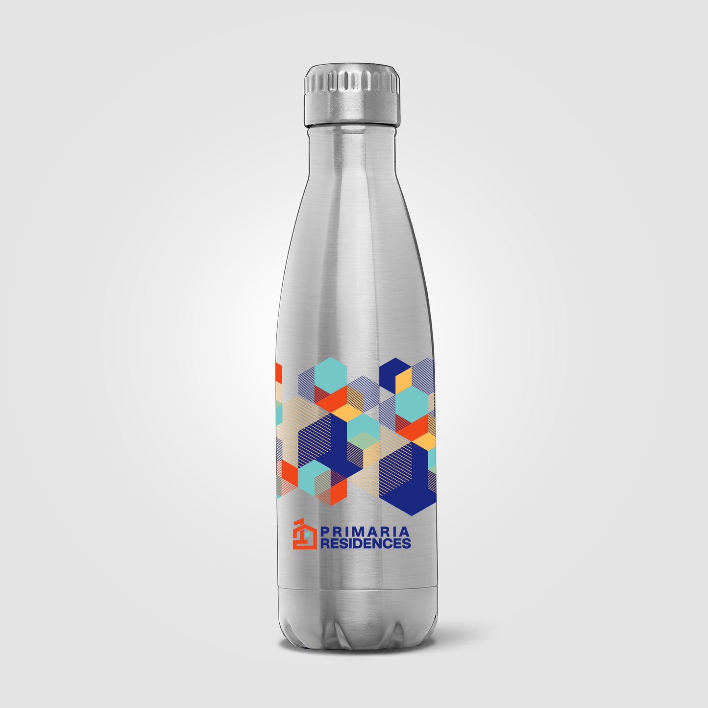 Silver (Lid) Ibiza Recycled - 22 oz. Single-Wall Stainless Water Bottle